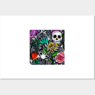 Skeleton Bouquet Posters and Art